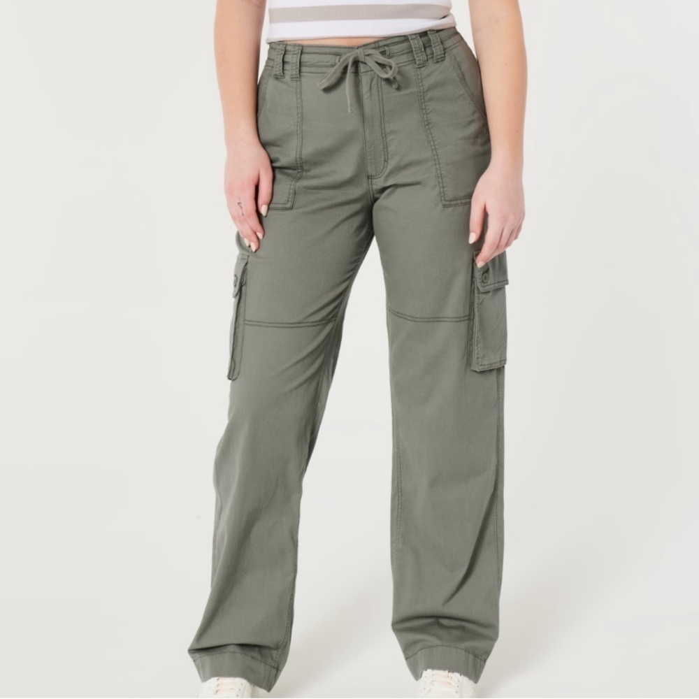 Holister Parachute ‎ cargo Baggy Pants Sise XS  Green